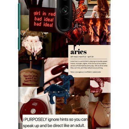 Zodiac Aries Redmi Note 8 Pro Hard Case Back Cover by Casekaro