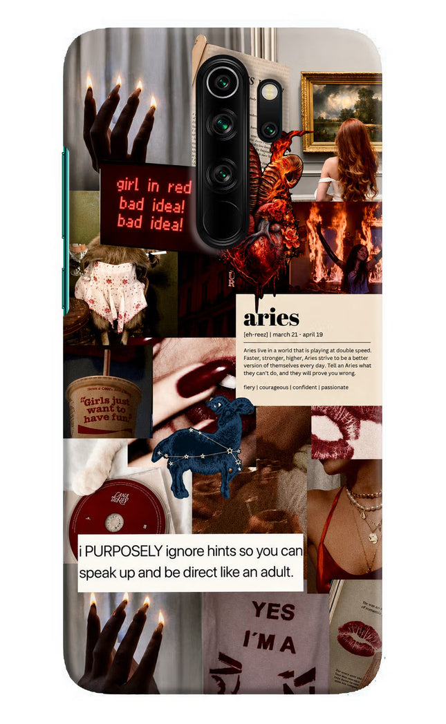 Zodiac Aries Redmi Note 8 Pro Hard Case Back Cover by Casekaro