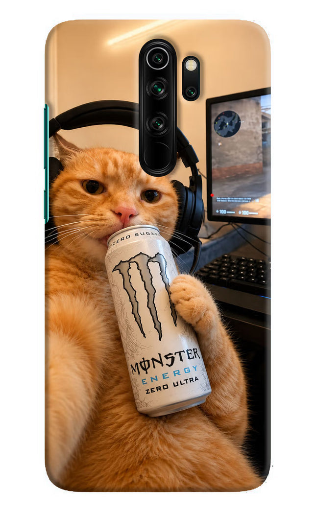 Gamer Cat Energy Redmi Note 8 Pro Hard Case Back Cover by Casekaro