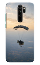 Skydiving Cow Redmi Note 8 Pro Hard Case Back Cover by Casekaro