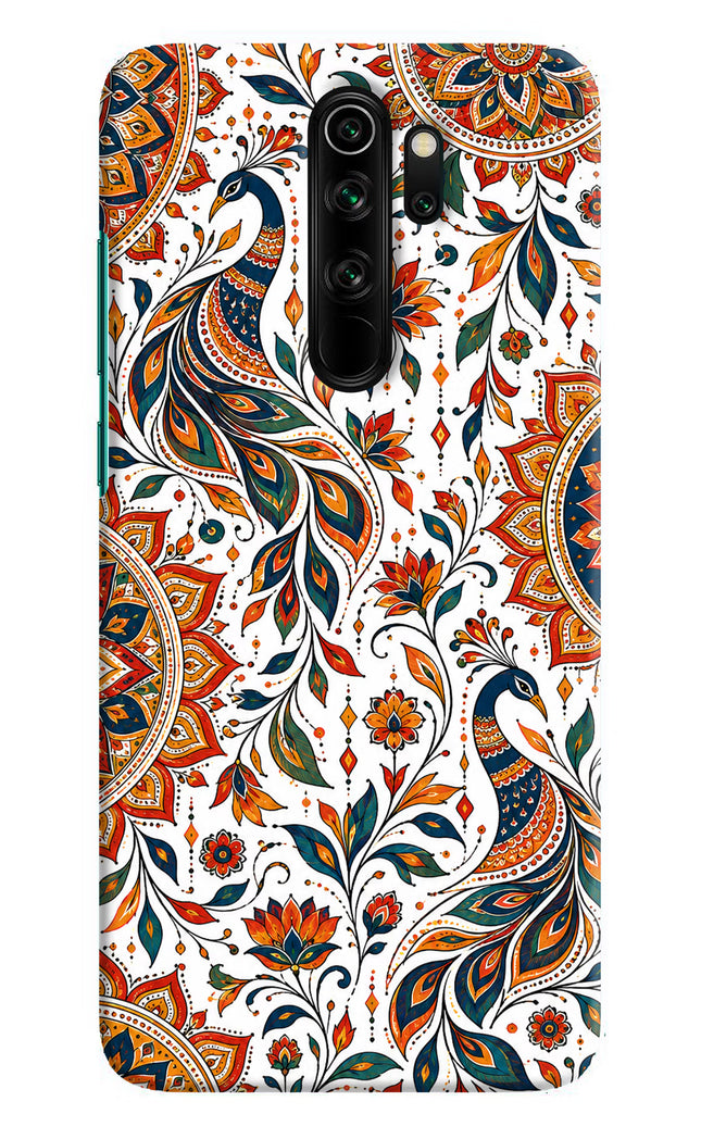 White Mayura Redmi Note 8 Pro Hard Case Back Cover by Casekaro