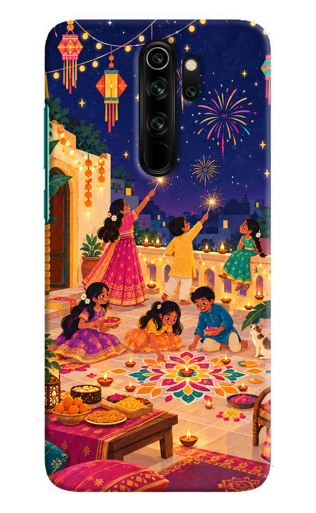 Diwali Night Redmi Note 8 Pro Hard Case Back Cover by Casekaro