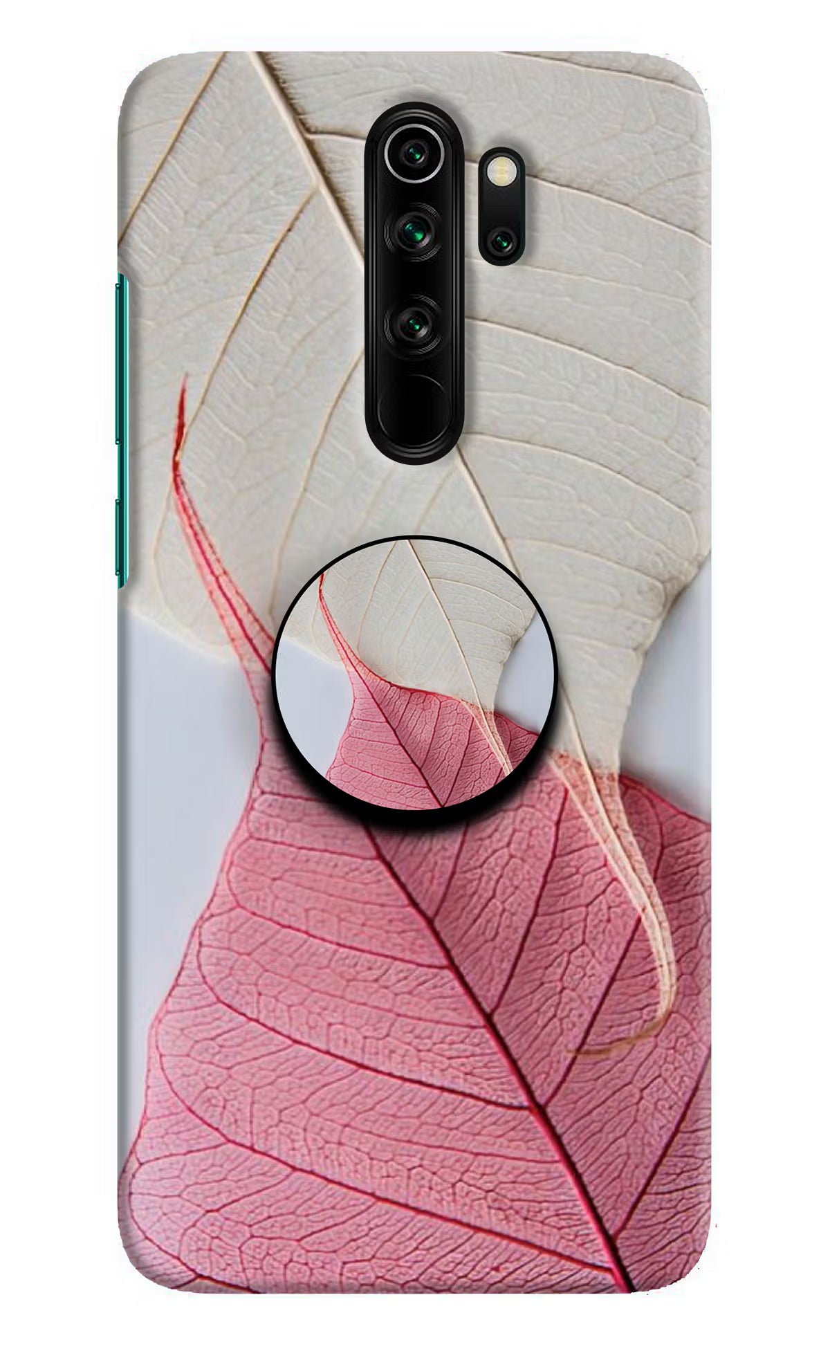 White Pink Leaf Redmi Note 8 Pro Pop Case by Casekaro
