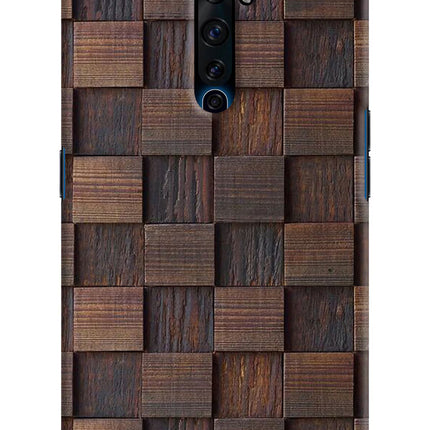 Wooden Cube Design Oppo Reno2 Z Hard Case Back Cover by Casekaro