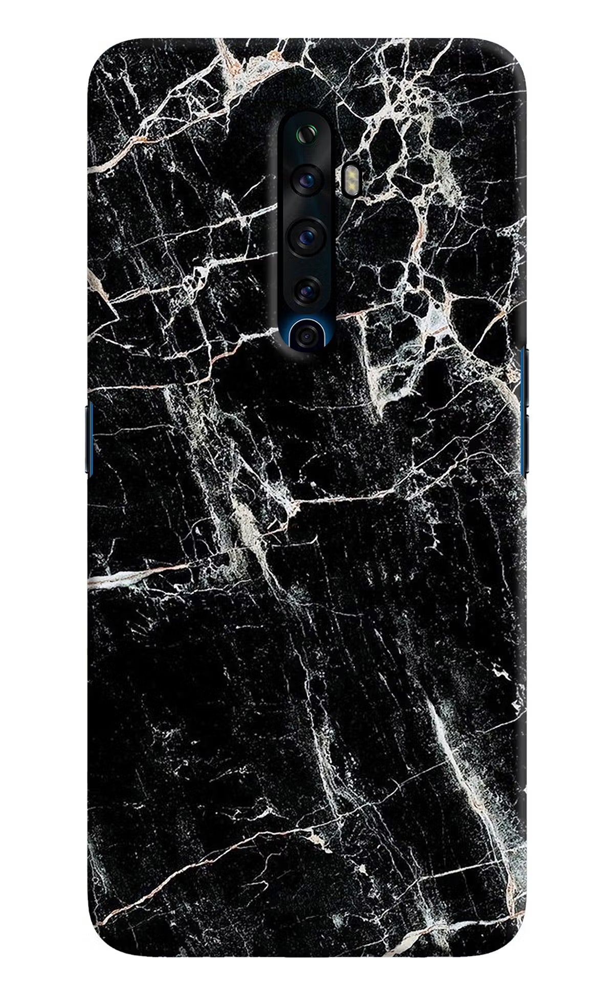 Black Marble Texture Oppo Reno2 Z Hard Case Back Cover by Casekaro