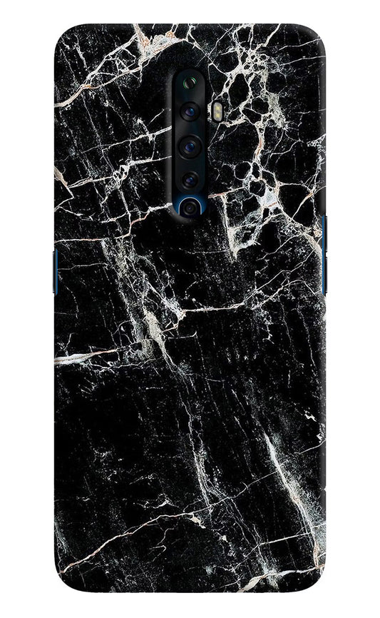 Black Marble Texture Oppo Reno2 Z Hard Case Back Cover by Casekaro
