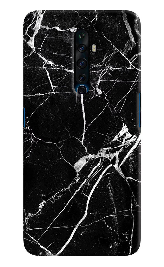 Black Marble Pattern Oppo Reno2 Z Hard Case Back Cover by Casekaro