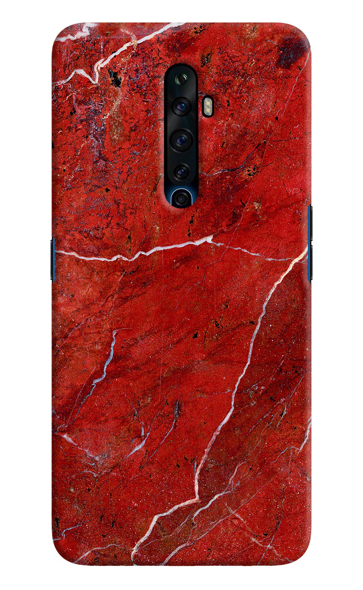 Red Marble Design Oppo Reno2 Z Hard Case Back Cover by Casekaro