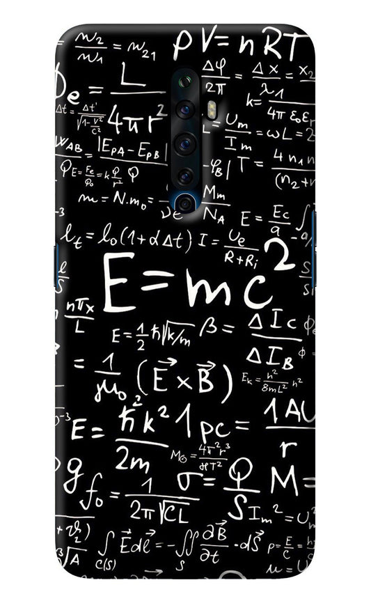 Physics Albert Einstein Formula Oppo Reno2 Z Back Cover