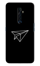 Paper Plane White Oppo Reno2 Z Hard Case Back Cover by Casekaro