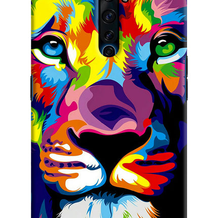Lion Oppo Reno2 Z Hard Case Back Cover by Casekaro