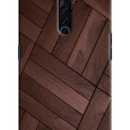 Wooden Texture Design Oppo Reno2 Z Hard Case Back Cover by Casekaro
