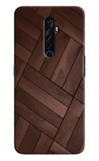 Wooden Texture Design Oppo Reno2 Z Hard Case Back Cover by Casekaro