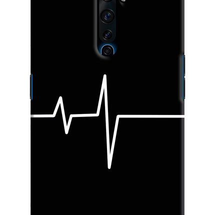 Heart Beats Oppo Reno2 Z Hard Case Back Cover by Casekaro