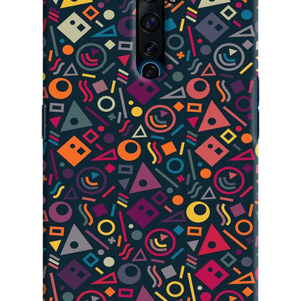 Geometric Abstract Oppo Reno2 Z Hard Case Back Cover by Casekaro