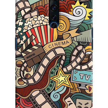 Cinema Abstract Oppo Reno2 Z Hard Case Back Cover by Casekaro