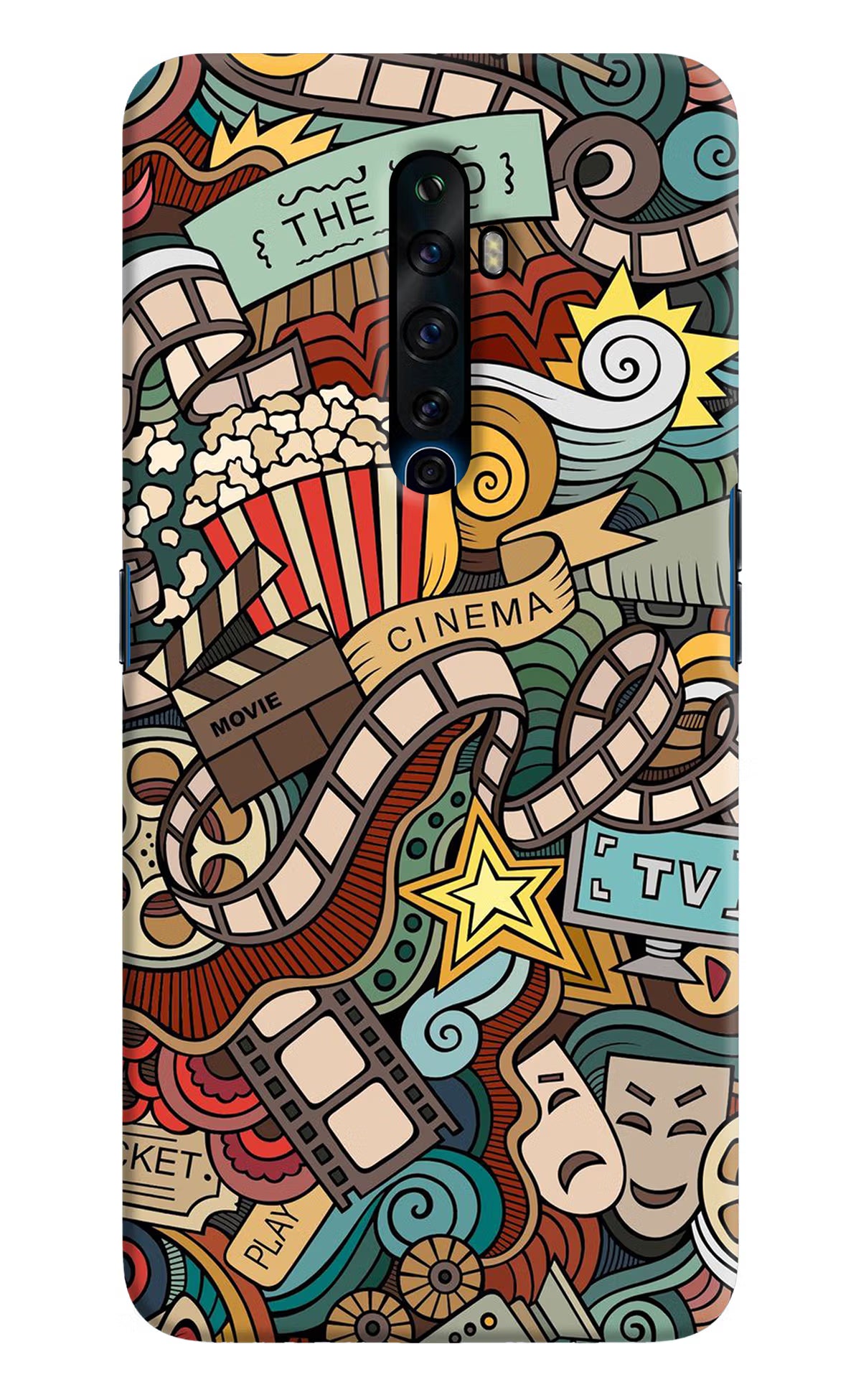 Cinema Abstract Oppo Reno2 Z Hard Case Back Cover by Casekaro