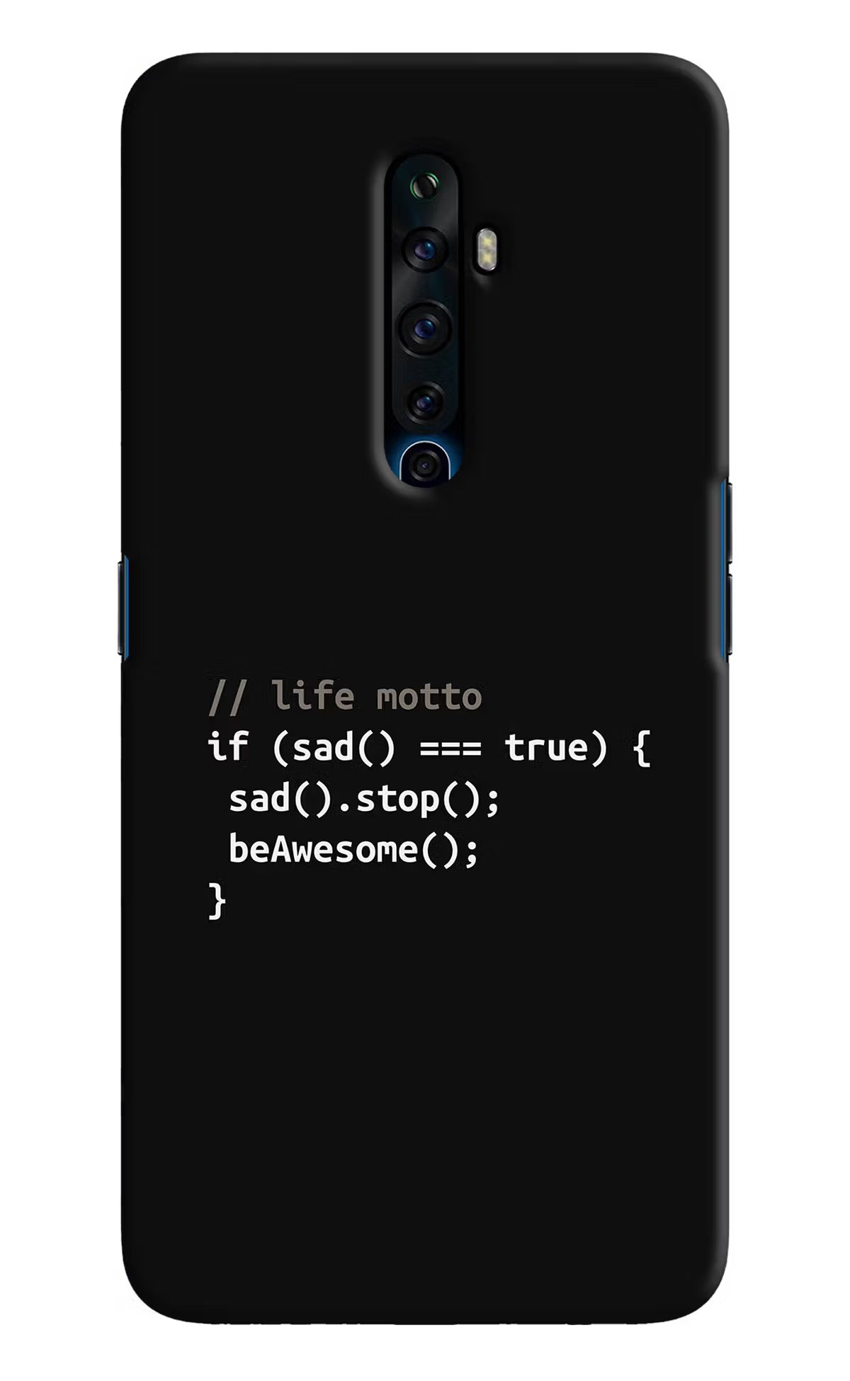 Life Motto Code Oppo Reno2 Z Hard Case Back Cover by Casekaro
