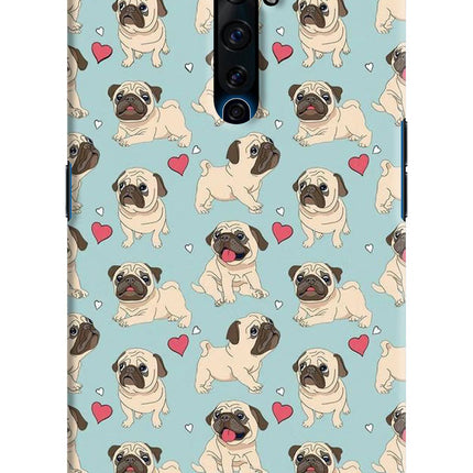 Pug Dog Oppo Reno2 Z Hard Case Back Cover by Casekaro