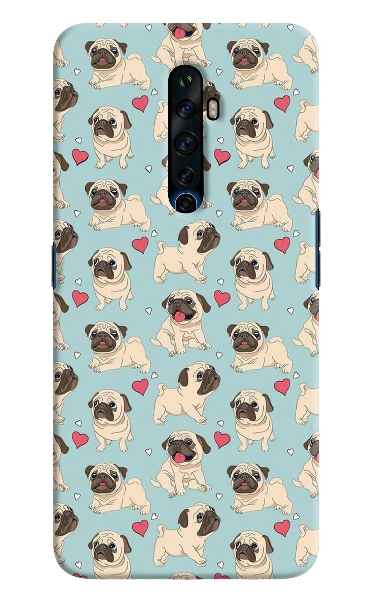 Pug Dog Oppo Reno2 Z Hard Case Back Cover by Casekaro