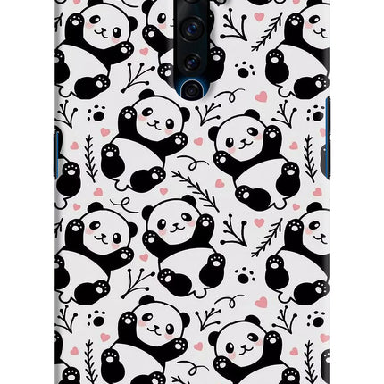 Cute Panda Oppo Reno2 Z Hard Case Back Cover by Casekaro