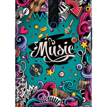 Music Graffiti Oppo Reno2 Z Hard Case Back Cover by Casekaro