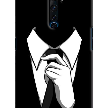 Black Tie Oppo Reno2 Z Hard Case Back Cover by Casekaro