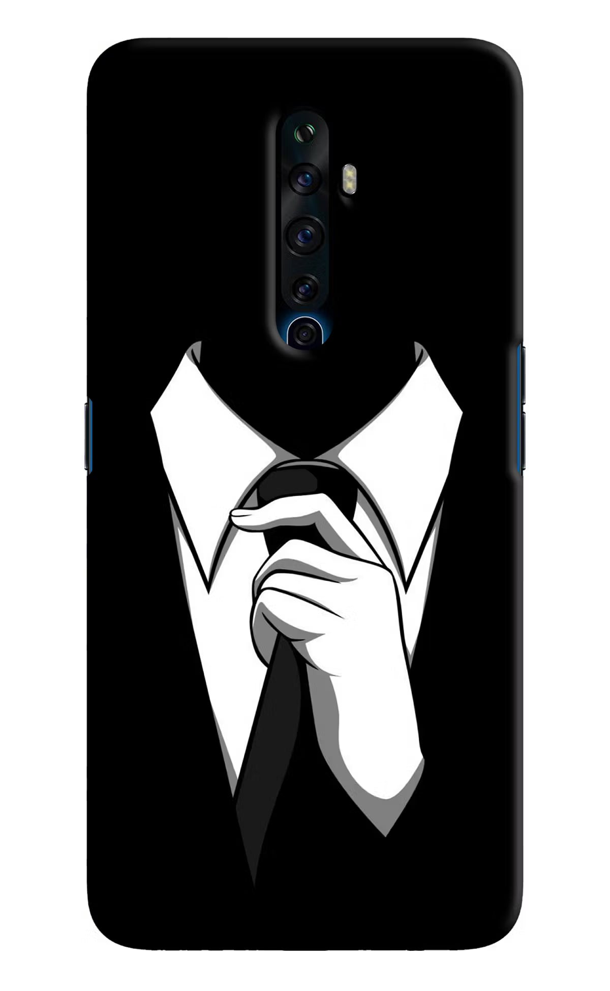 Black Tie Oppo Reno2 Z Hard Case Back Cover by Casekaro