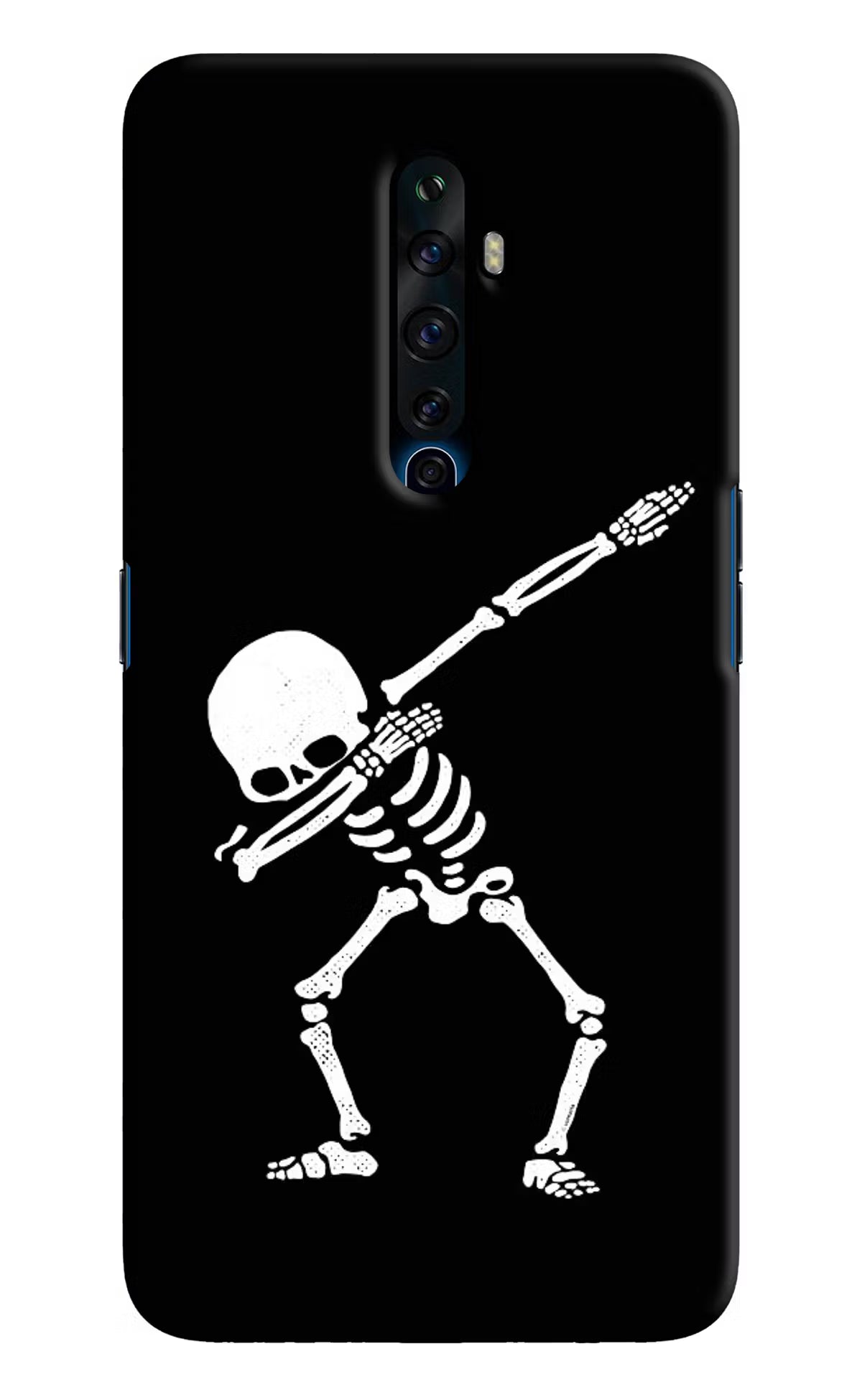 Dabbing Skeleton Art Oppo Reno2 Z Hard Case Back Cover by Casekaro