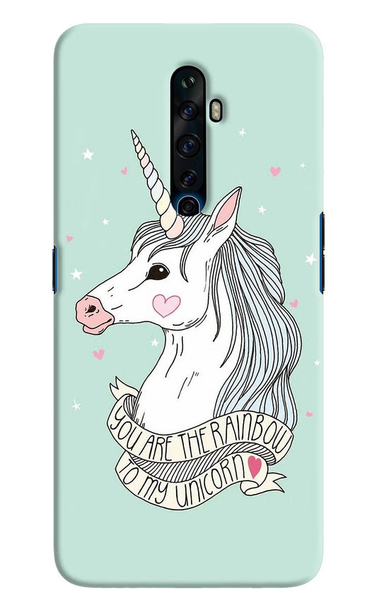 Unicorn Wallpaper Oppo Reno2 Z Hard Case Back Cover by Casekaro