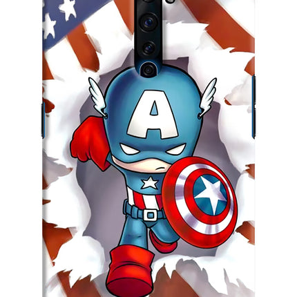 Captain America Oppo Reno2 Z Hard Case Back Cover by Casekaro