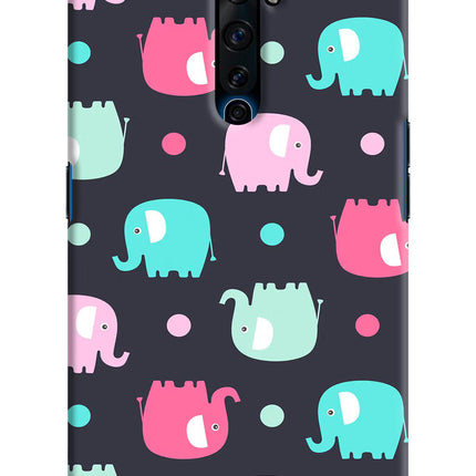 Elephants Oppo Reno2 Z Hard Case Back Cover by Casekaro