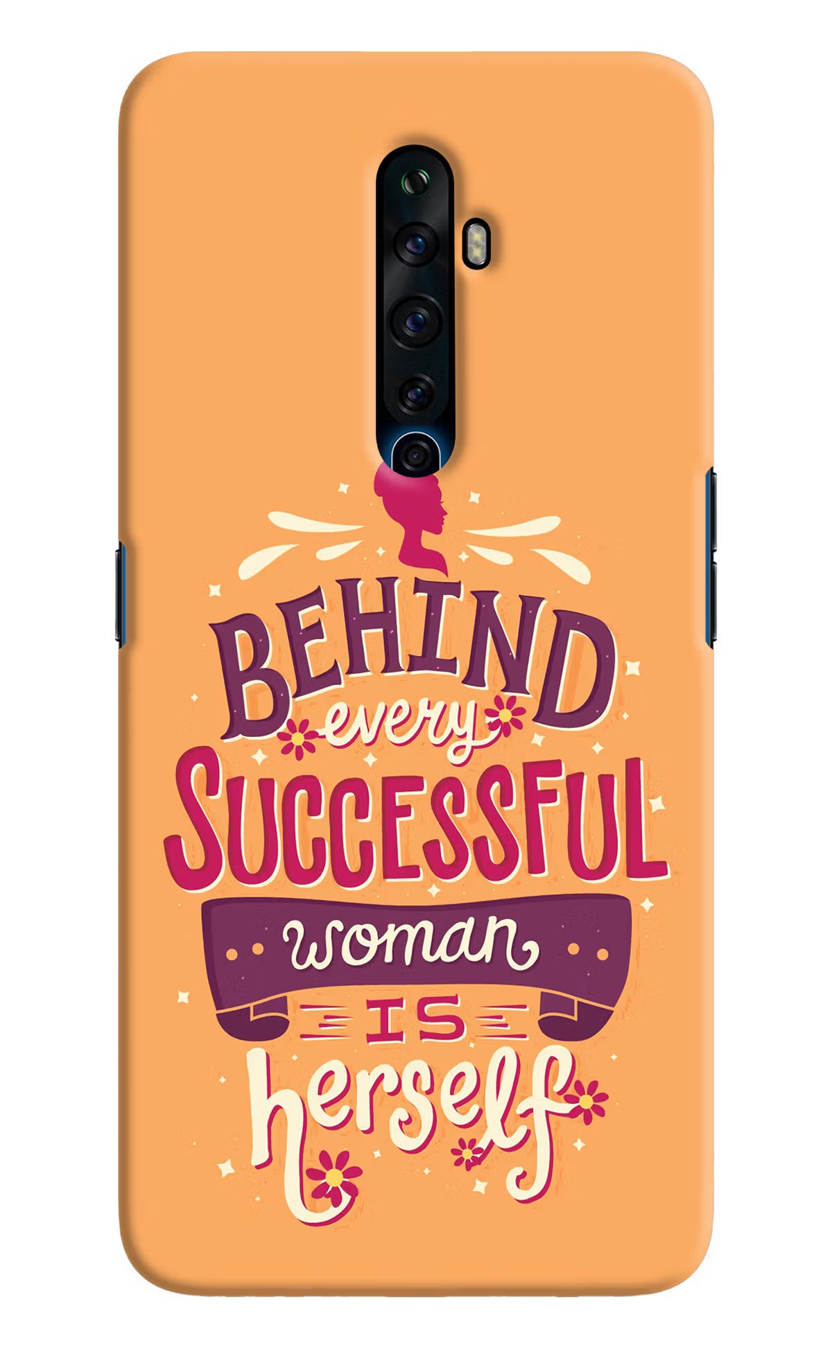 Behind Every Successful Woman There Is Herself Oppo Reno2 Z Hard Case Back Cover by Casekaro