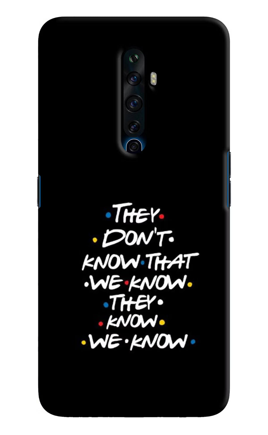 FRIENDS Dialogue Oppo Reno2 Z Back Cover, Hard case