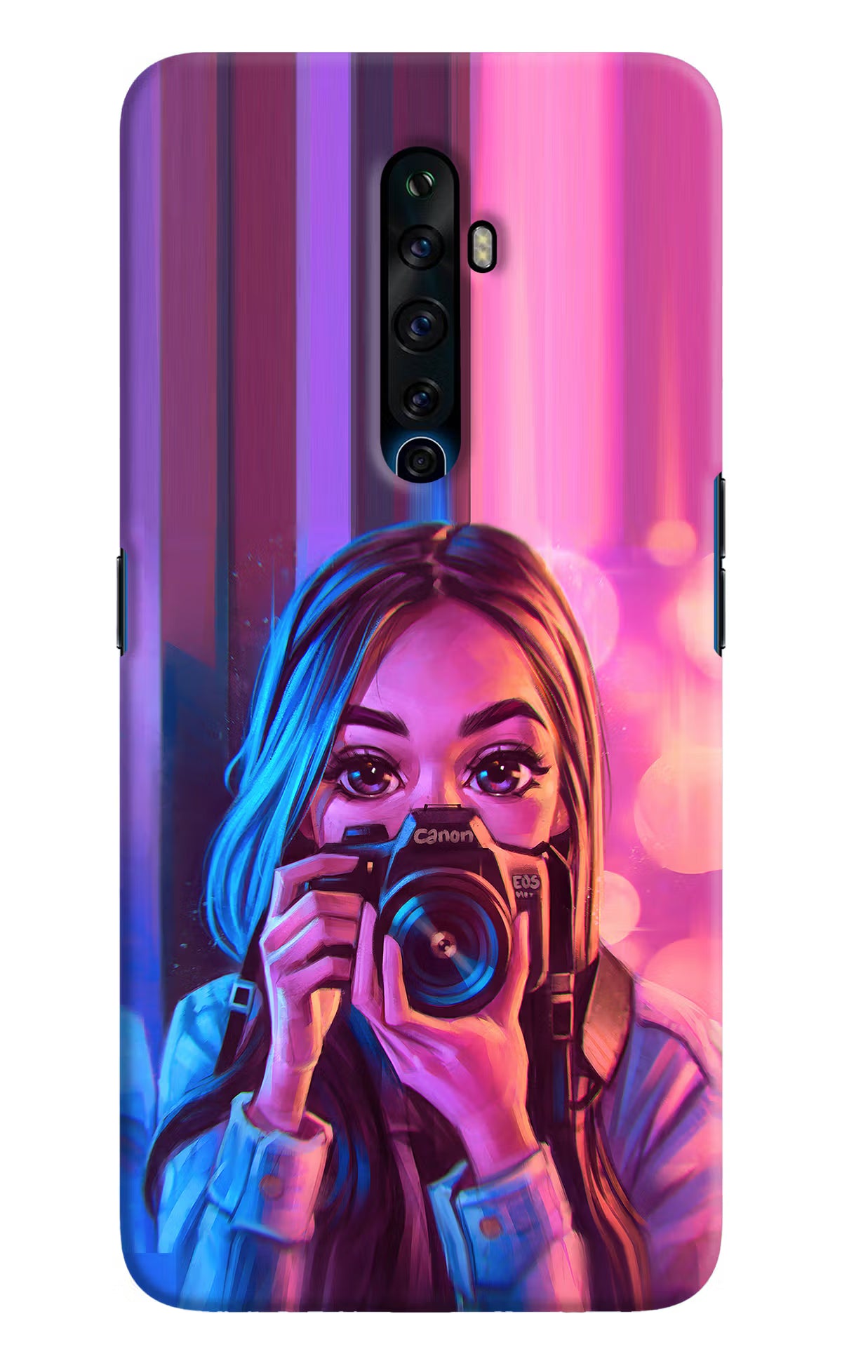 Girl Photographer Oppo Reno2 Z Hard Case Back Cover by Casekaro