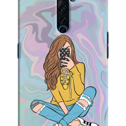 Selfie Girl Oppo Reno2 Z Hard Case Back Cover by Casekaro