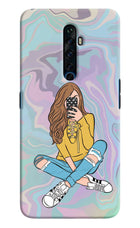 Selfie Girl Oppo Reno2 Z Hard Case Back Cover by Casekaro