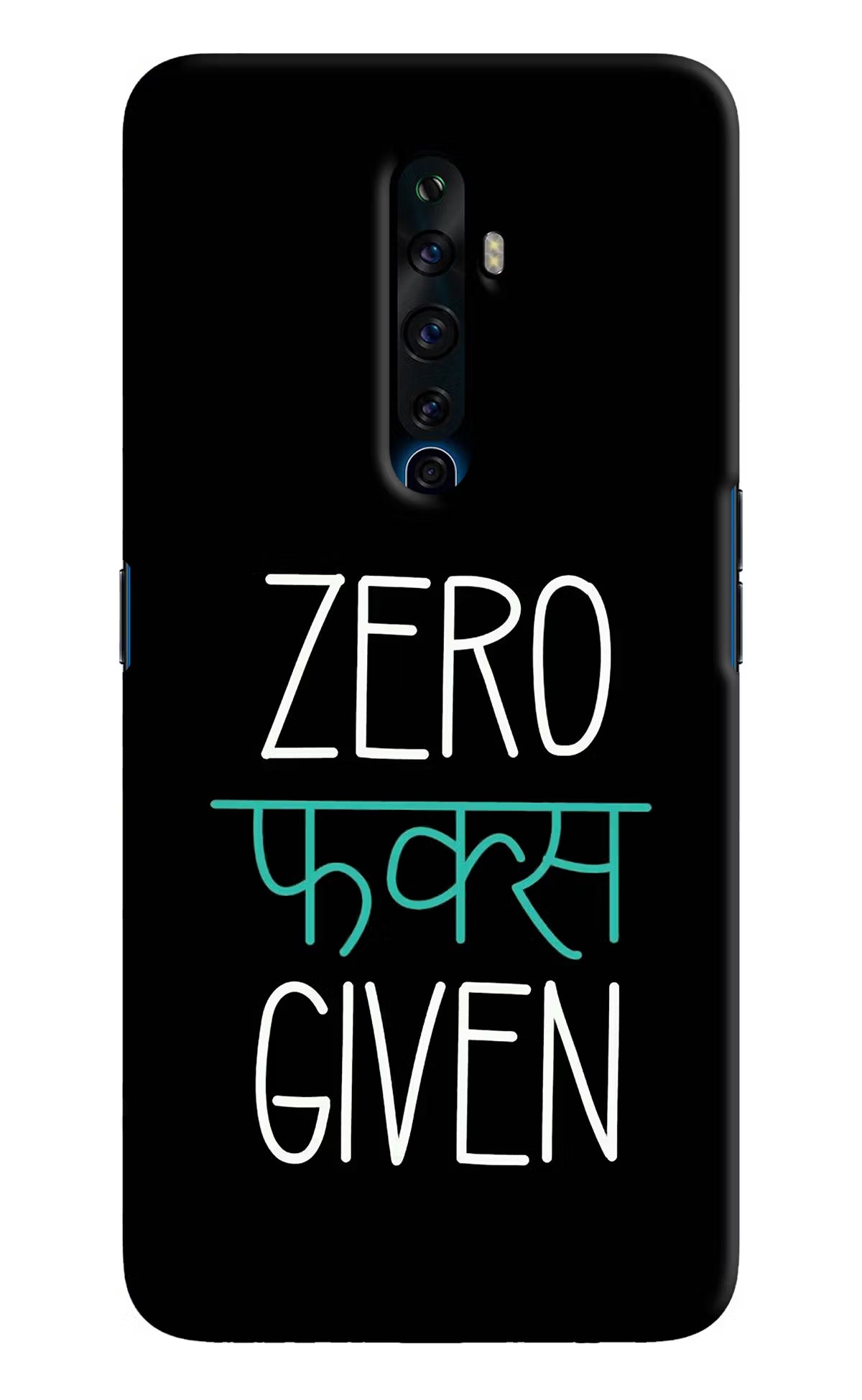 Zero Fucks Given Oppo Reno2 Z Hard Case Back Cover by Casekaro
