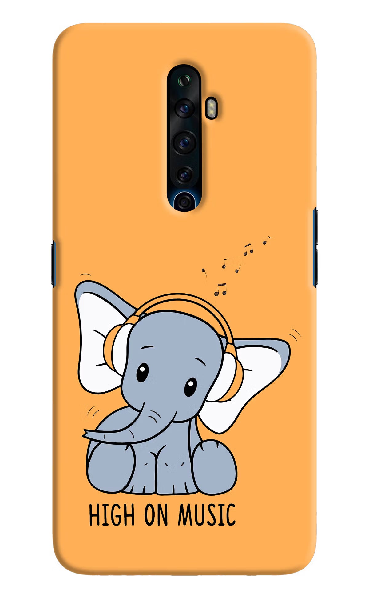 High On Music Oppo Reno2 Z Hard Case Back Cover by Casekaro