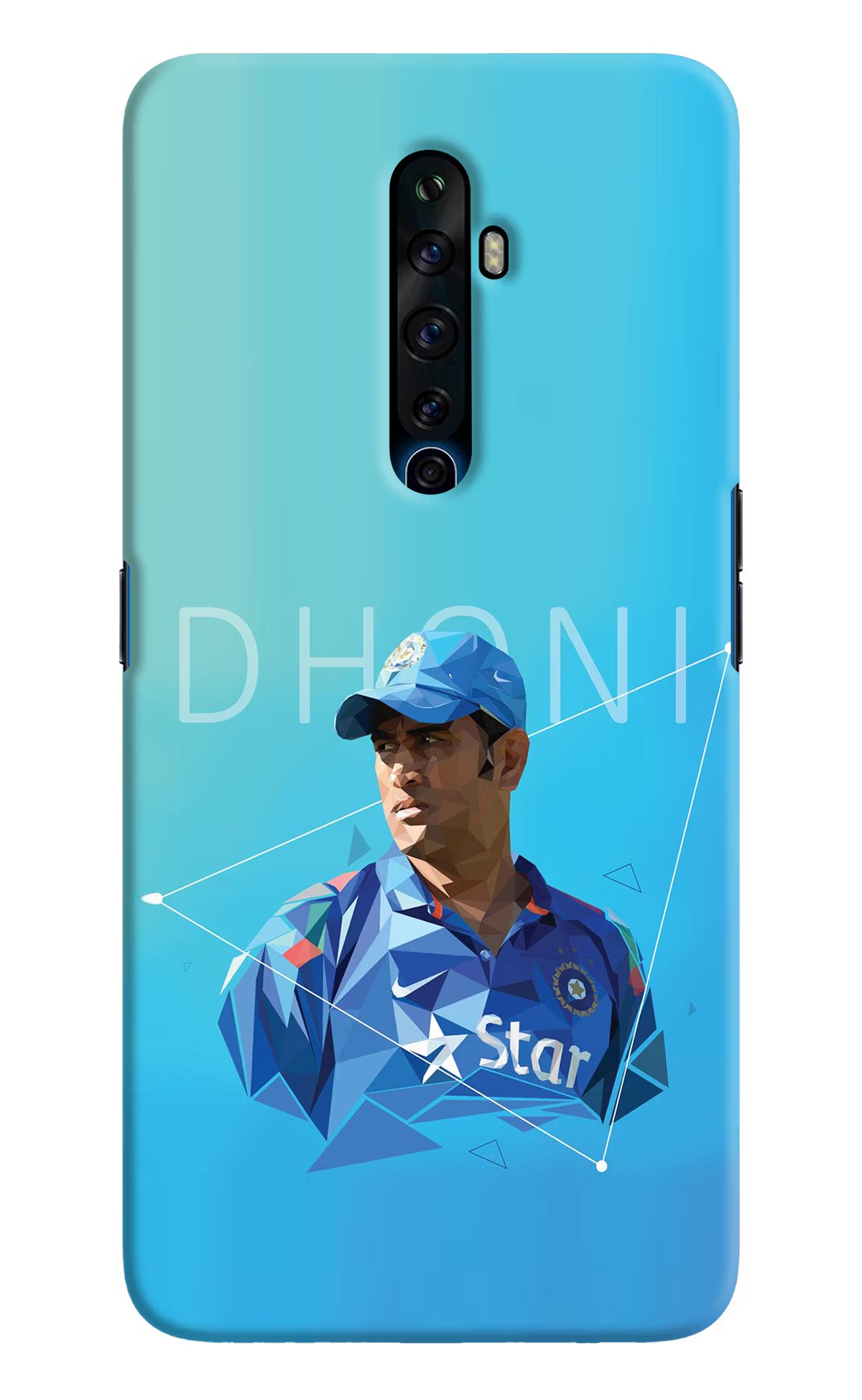 Dhoni Artwork Oppo Reno2 Z Hard Case Back Cover by Casekaro