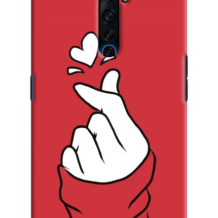 Korean Love Sign Oppo Reno2 Z Hard Case Back Cover by Casekaro
