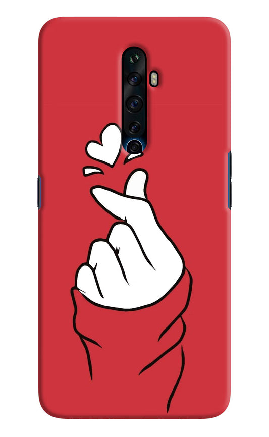 Korean Love Sign Oppo Reno2 Z Hard Case Back Cover by Casekaro