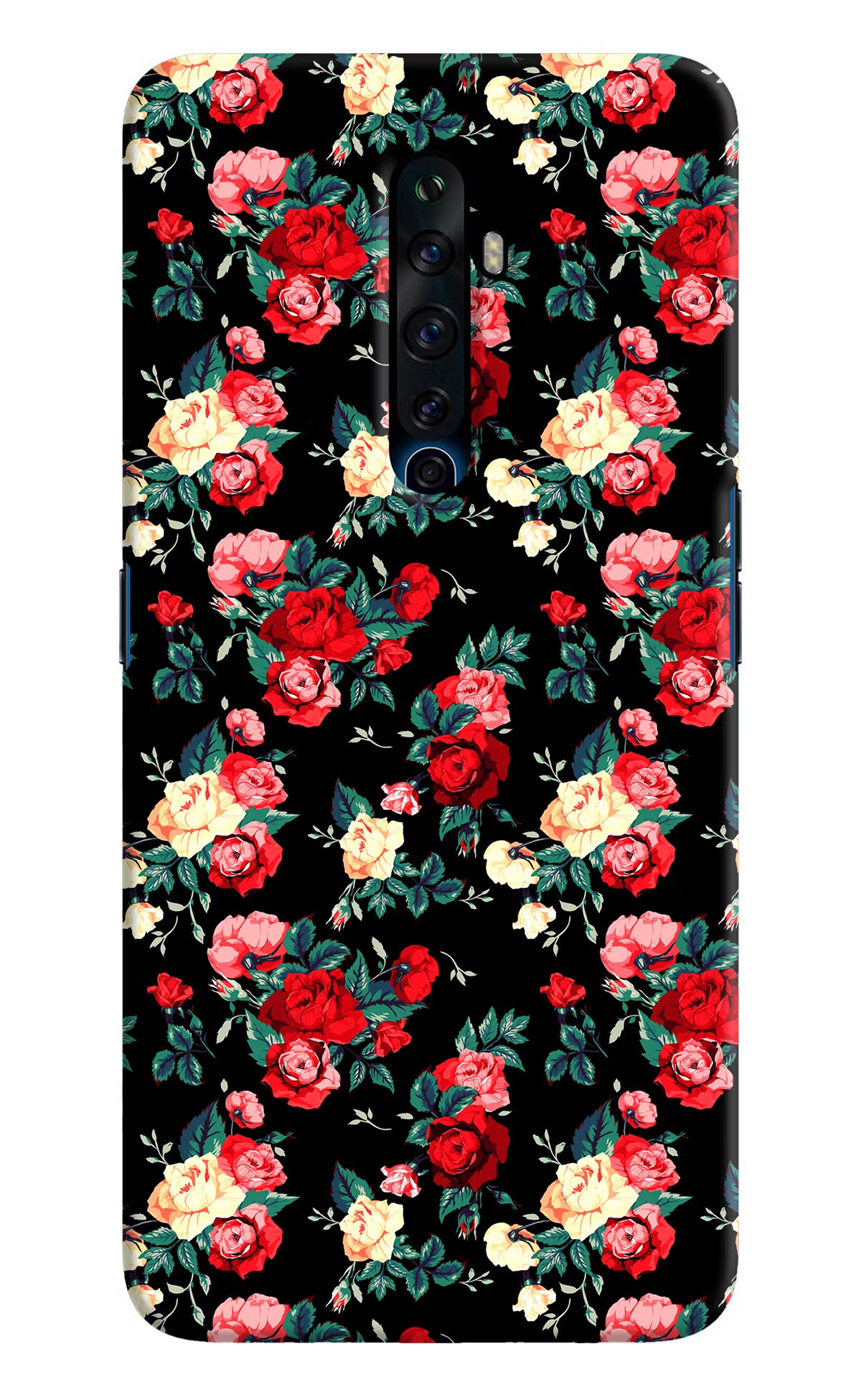 Rose Pattern Oppo Reno2 Z Hard Case Back Cover by Casekaro