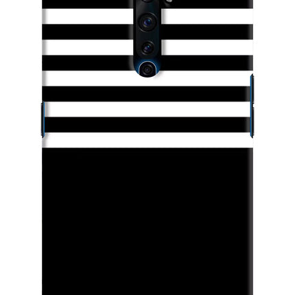 Black and White Print Oppo Reno2 Z Hard Case Back Cover by Casekaro