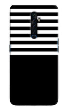 Black and White Print Oppo Reno2 Z Hard Case Back Cover by Casekaro