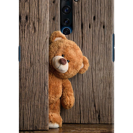 Teddy Wooden Oppo Reno2 Z Hard Case Back Cover by Casekaro