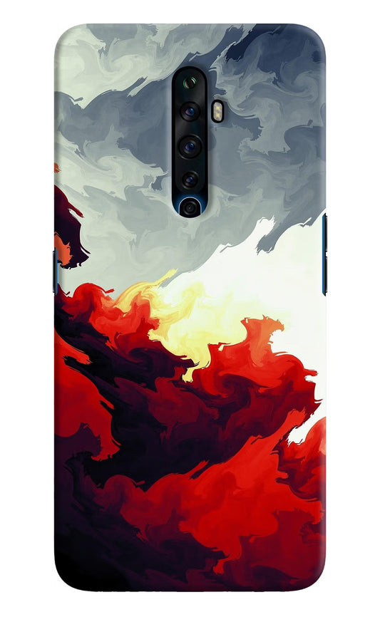 Fire Cloud Oppo Reno2 Z Hard Case Back Cover by Casekaro