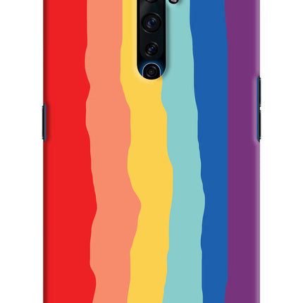 Rainbow Oppo Reno2 Z Hard Case Back Cover by Casekaro