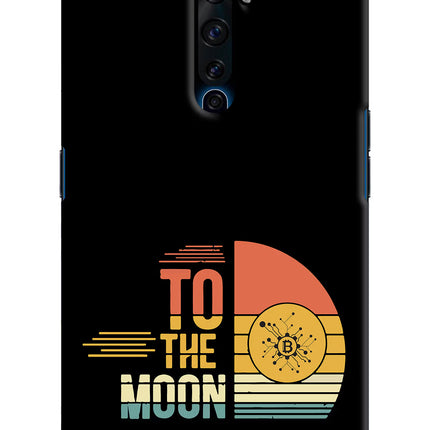 To the Moon Oppo Reno2 Z Hard Case Back Cover by Casekaro