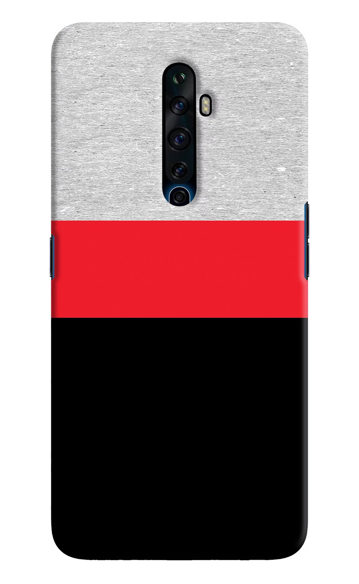 Tri Color Pattern Oppo Reno2 Z Hard Case Back Cover by Casekaro